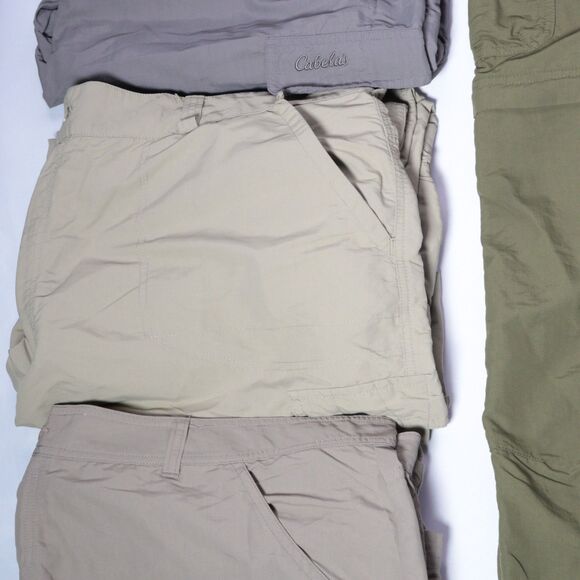Cabelas Convertible Pants Men 44x32 Straight Leg Hiking Pants Outdoor 5 LOT EUC - Picture 8 of 14